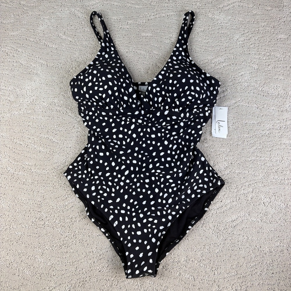 Women's NEW Leilani Size 10 Polka Dot One Piece Bathing Suit